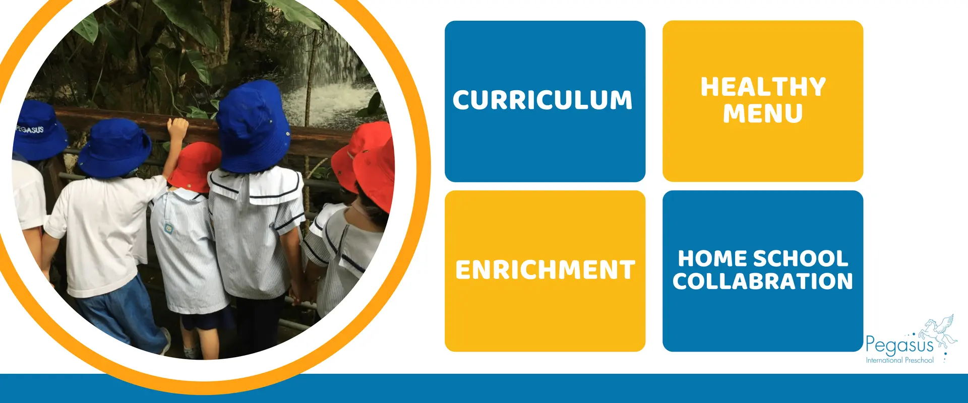 Children learning nature preschool program
